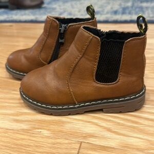 Toddler brown ankle boots